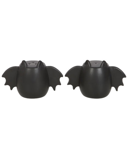 Black Salt & Pepper Shakers With Bat Wings 2 Pcs.