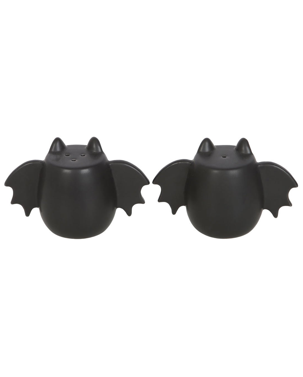 Black Salt & Pepper Shakers With Bat Wings 2 Pcs.