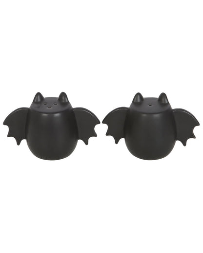 Black Salt & Pepper Shakers With Bat Wings 2 Pcs.