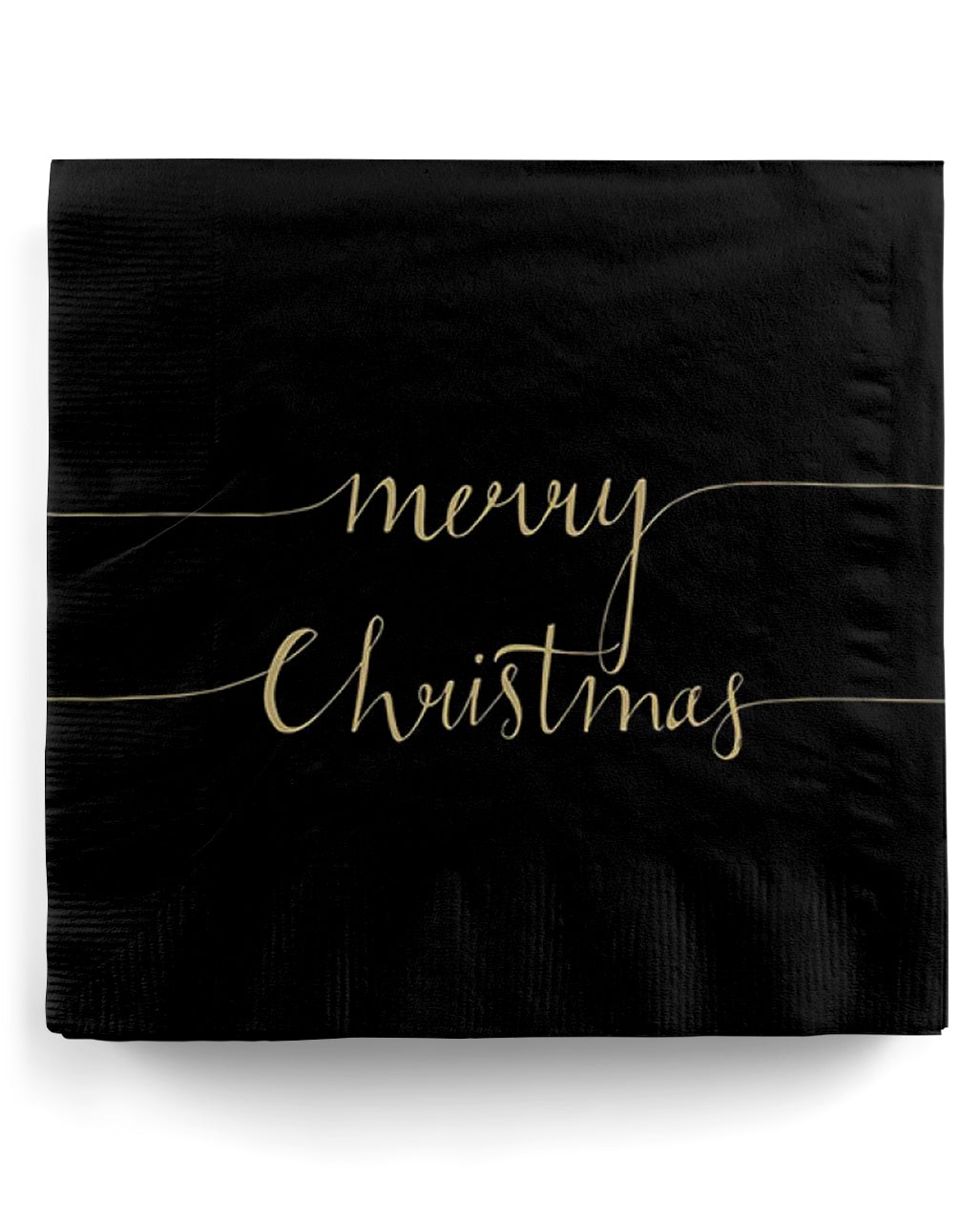 "Merry Christmas" Schwarze Servietten 20 St.