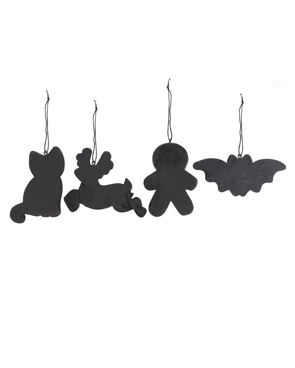 Black Skeleton Cookie Ornaments 4 Pcs.