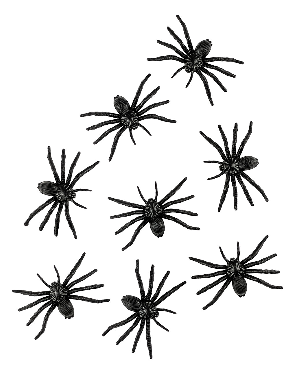 8 schwarze Spinnen