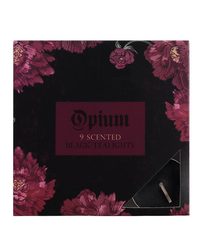 Opium Parfümierte Schwarze Teelichter 9 St.