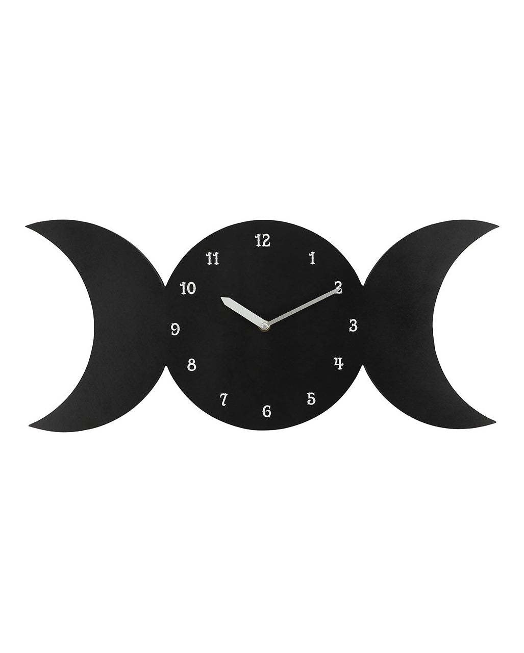 Schwarze Dreifach Mond Wanduhr