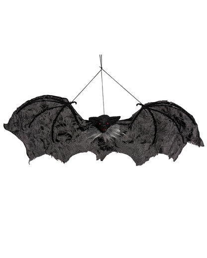 Schwarze Vampir Fledermaus mit Fetzenflügel 60cm