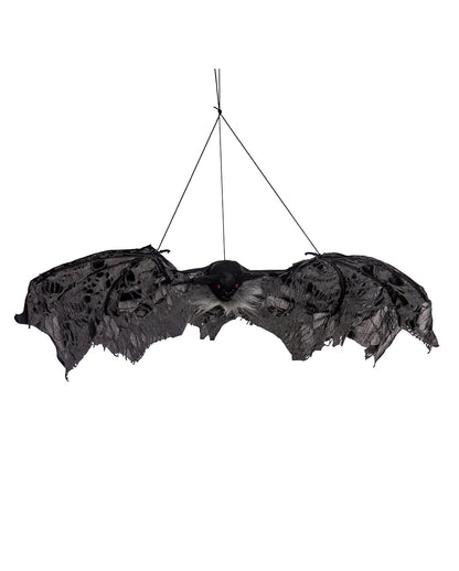 Schwarze Vampir Fledermaus mit Fetzenflügel 60cm