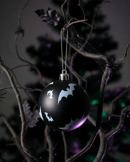 Black Christmas Baubles With Bats Ø 6cm