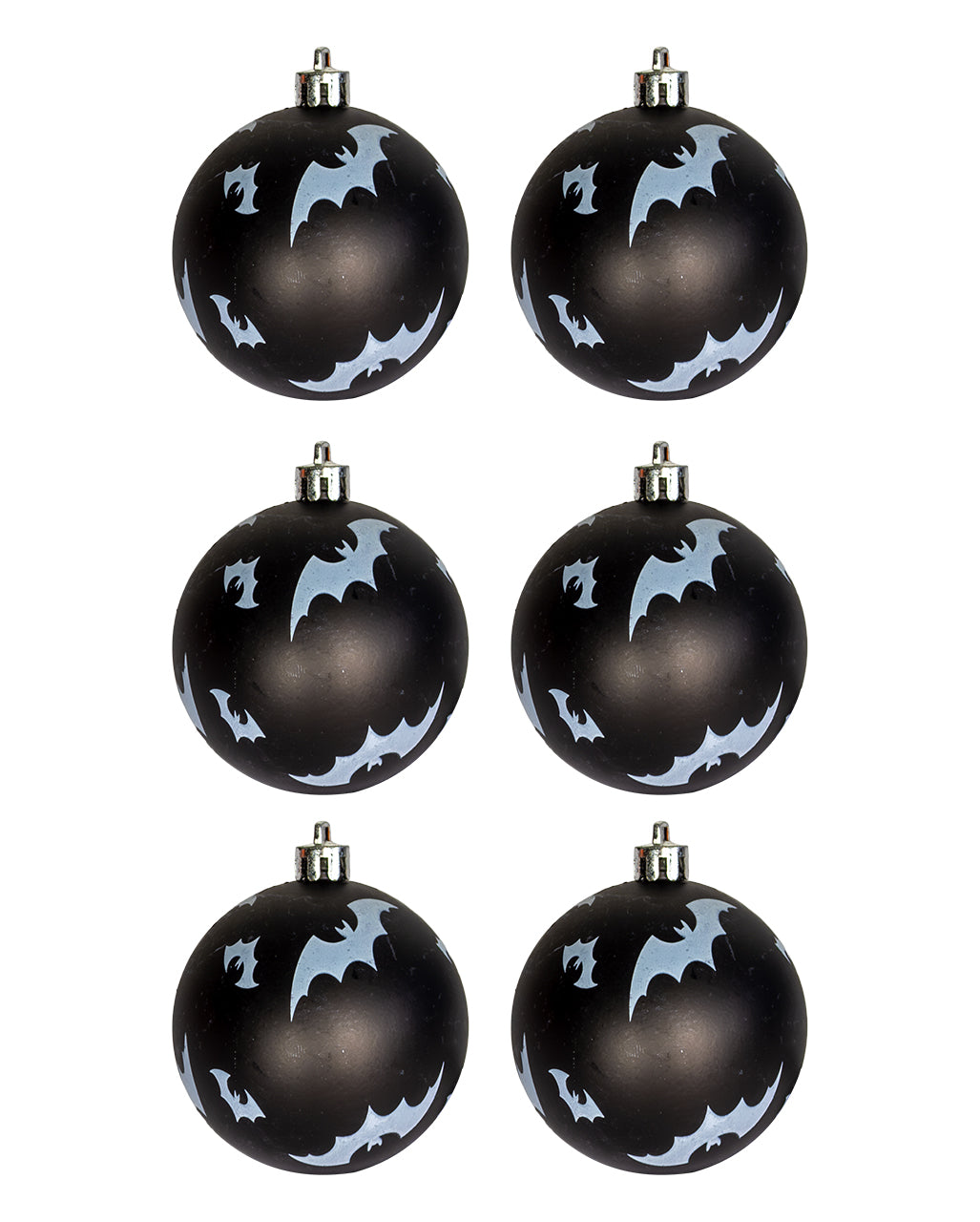 Black Christmas Baubles With Bats Ø 6cm