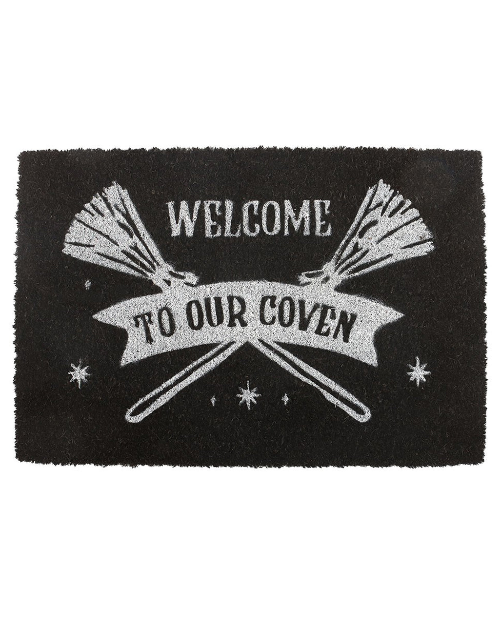 Schwarze "Welcome to Our Coven" Türmatte 60x40cm