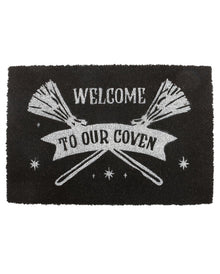 Schwarze "Welcome to Our Coven" Türmatte 60x40cm