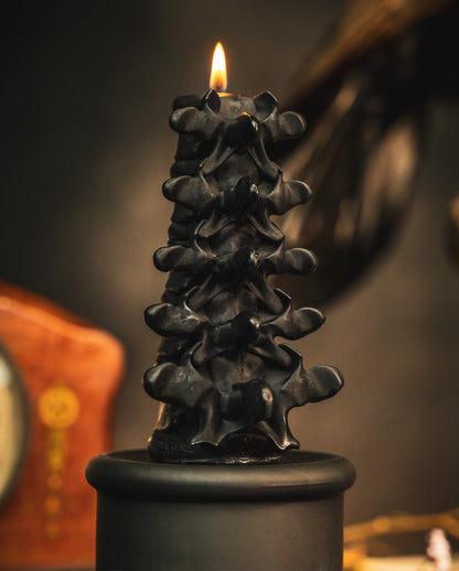 Schwarze Wirbelsäulenkerze 13 cm
