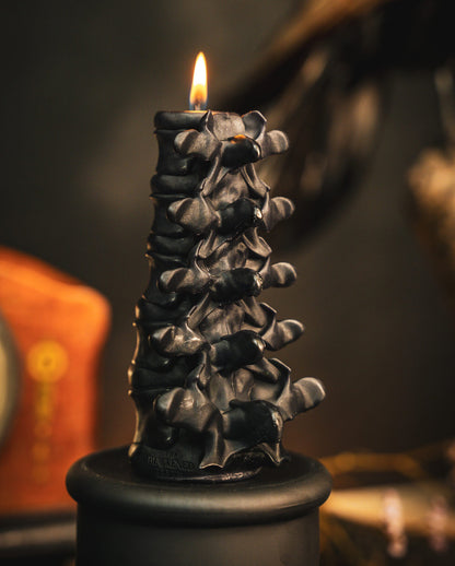 Schwarze Wirbelsäulenkerze 13 cm