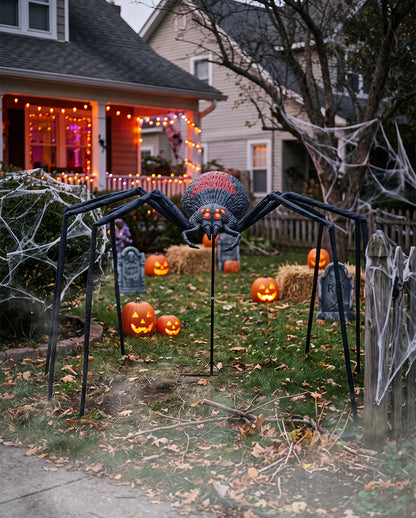 Schwarze Witwe XXL Halloween Gartendeko 150cm