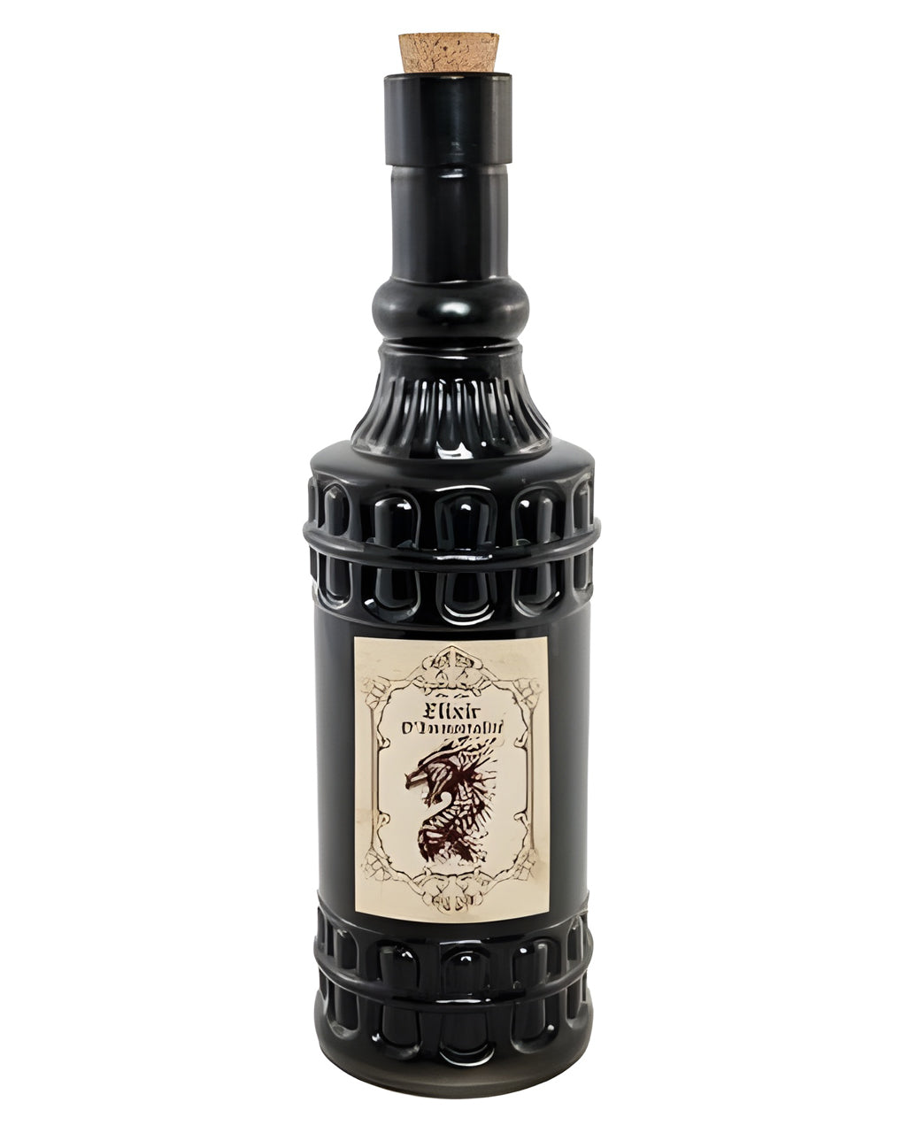 Schwarze "Drachen Elixir" Zaubertrankflasche 23cm