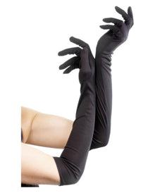 Ellenbogenlange Schwarze Handschuhe