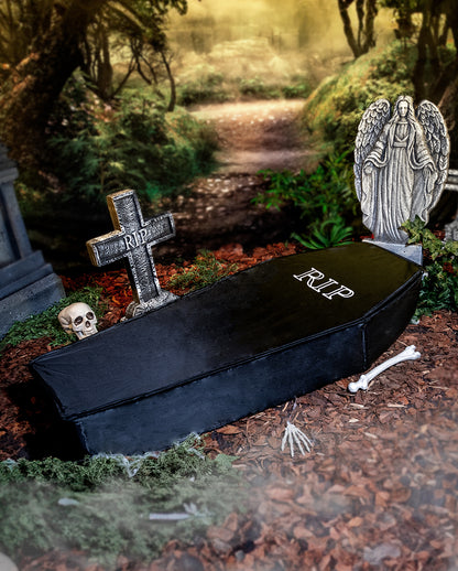 Black Foldable Halloween Coffin 150 Cm