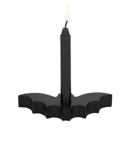 Schwarzer Fledermaus Kerzenhalter