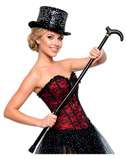 Black adjustable Walking Stick, 54–90 cm