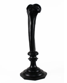 Schwarzer Gelenkknochen Kerzenleuchter 34cm