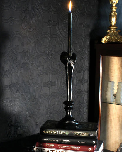 Black Joint Bone Candle Holder 34cm