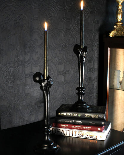 Black Joint Bone Candle Holder 34cm