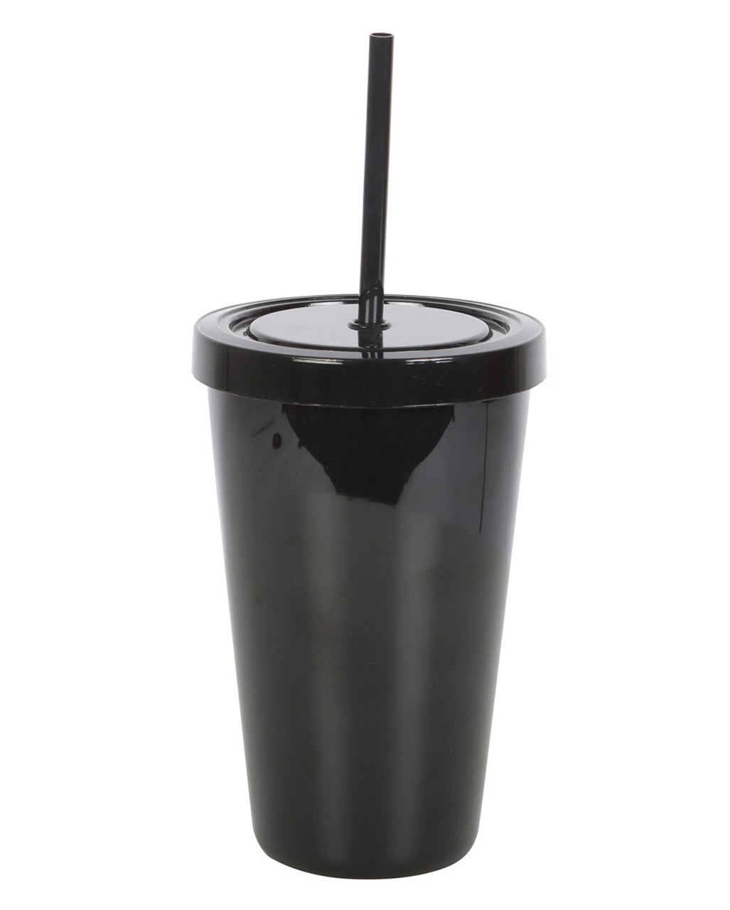 Black "Goth Juice" Drinks Cup With Straw