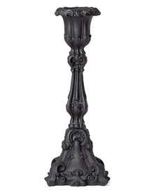 Schwarzer Gothic Barock Kerzenhalter 23,5cm