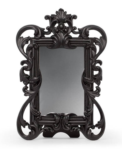 Schwarzer Gothic Barock Spiegel 26,5cm