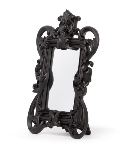Schwarzer Gothic Barock Spiegel 26,5cm