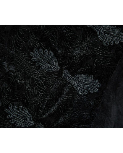 Schwarzes Gothic Damenjackett mit Schwalbenschwanz