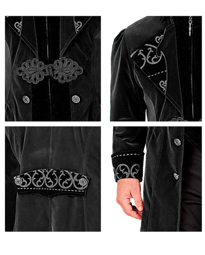 Schwarzer Gothic Mantel als Kostüm