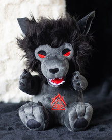 Schwarzer Werwolf aus Plüsch 20cm