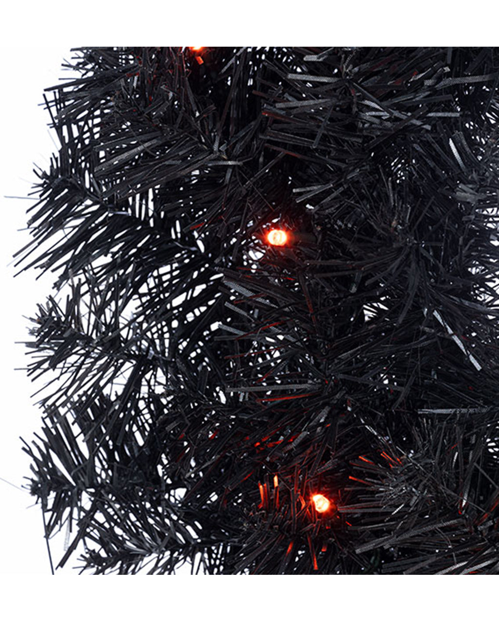 Halloween Kranz mit LED schwarz-orange 60cm