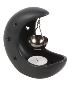 Black Mystic Half-Moon Aroma Lamp