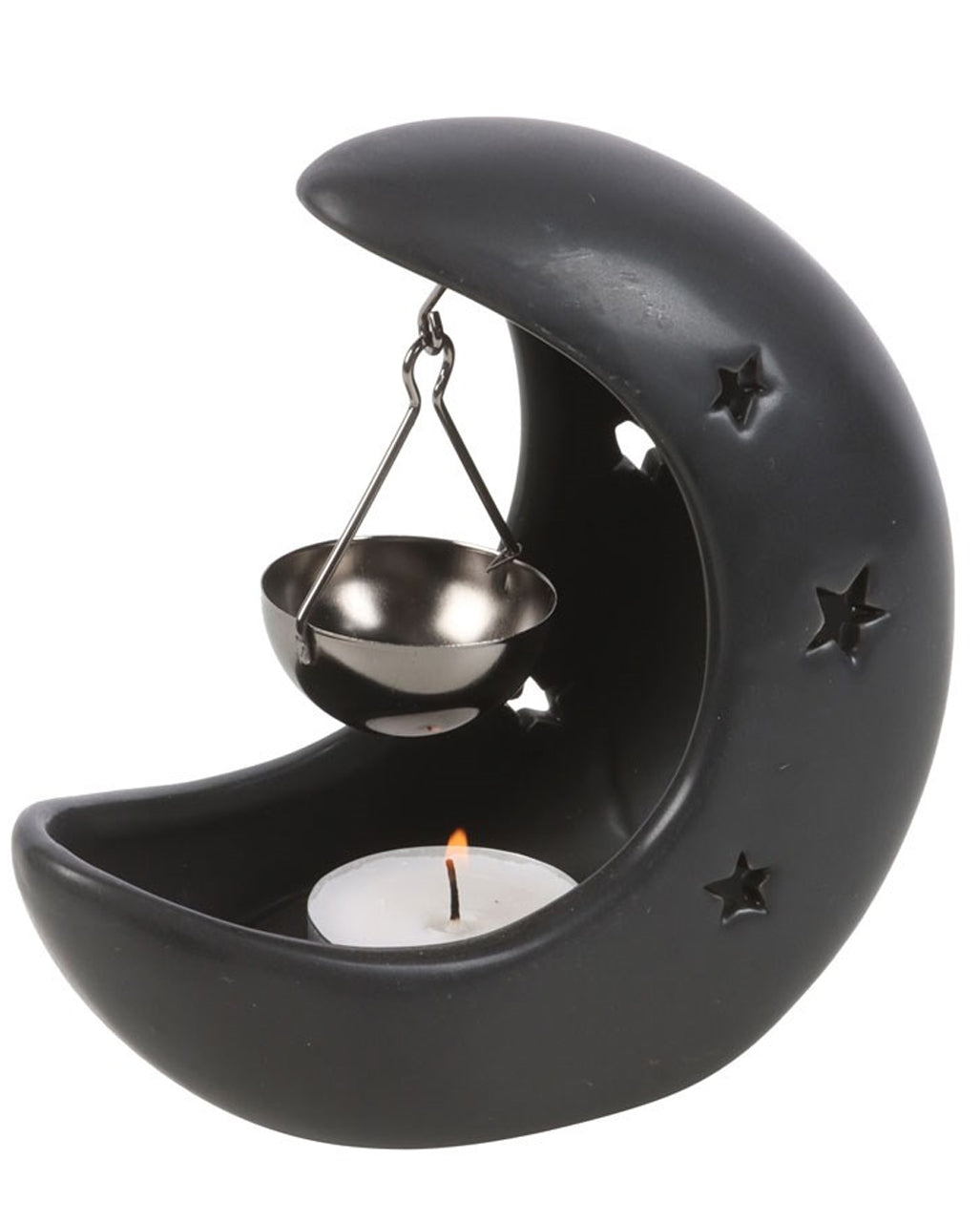Black Mystic Half-Moon Aroma Lamp