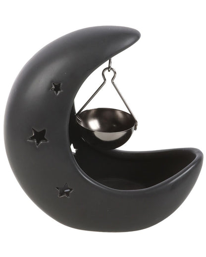 Black Mystic Half-Moon Aroma Lamp