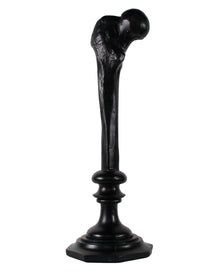 Schwarzer Oberschenkelknochen Kerzenleuchter 34cm