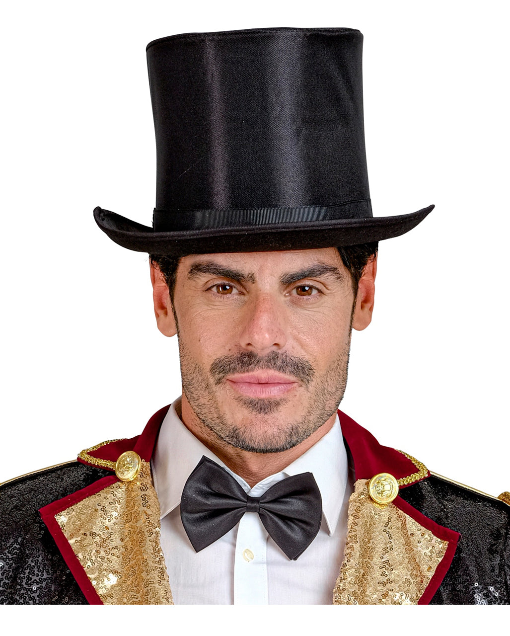 Zylinderhut schwarzer Satin