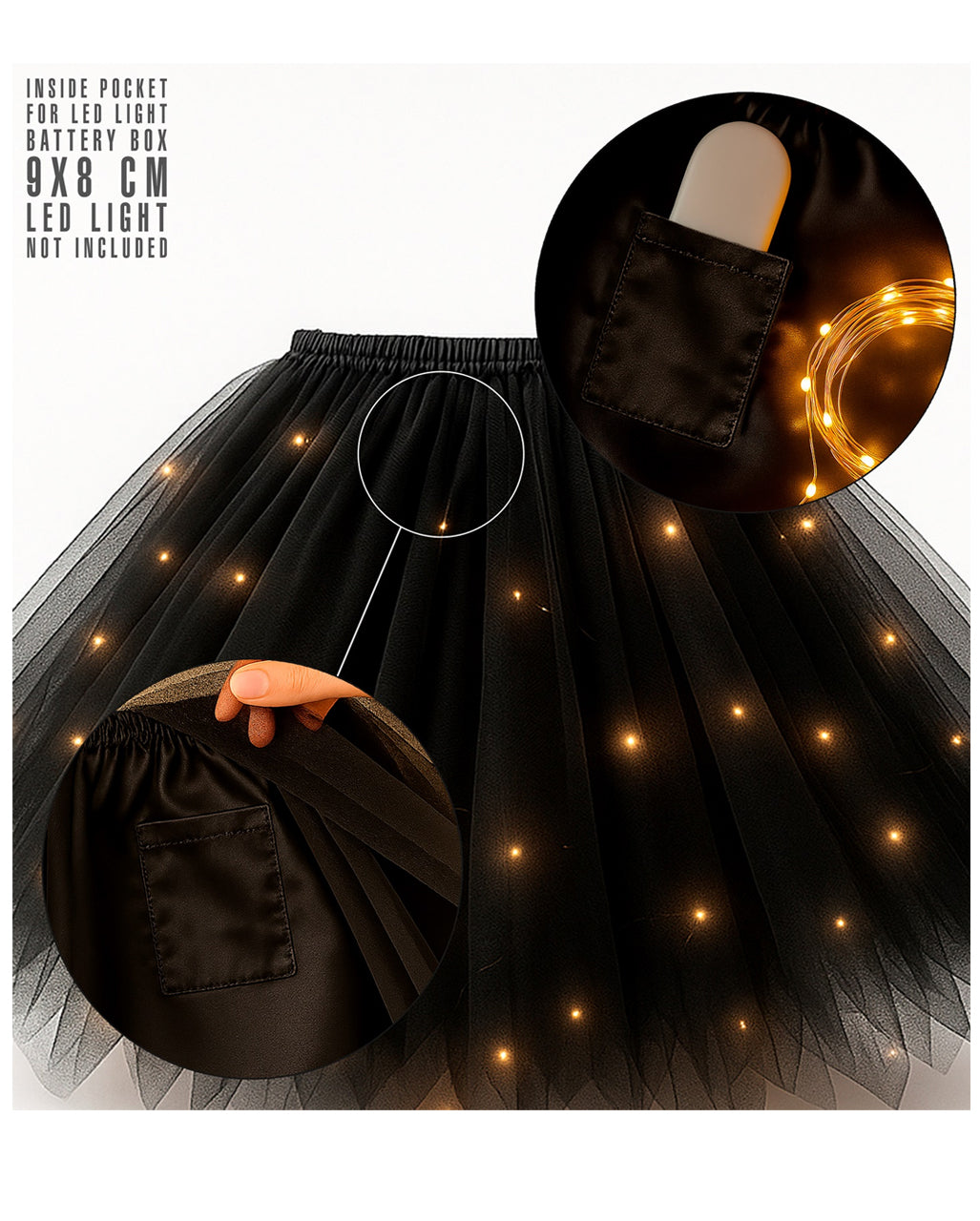 Schwarzer Tutu Rock Deluxe