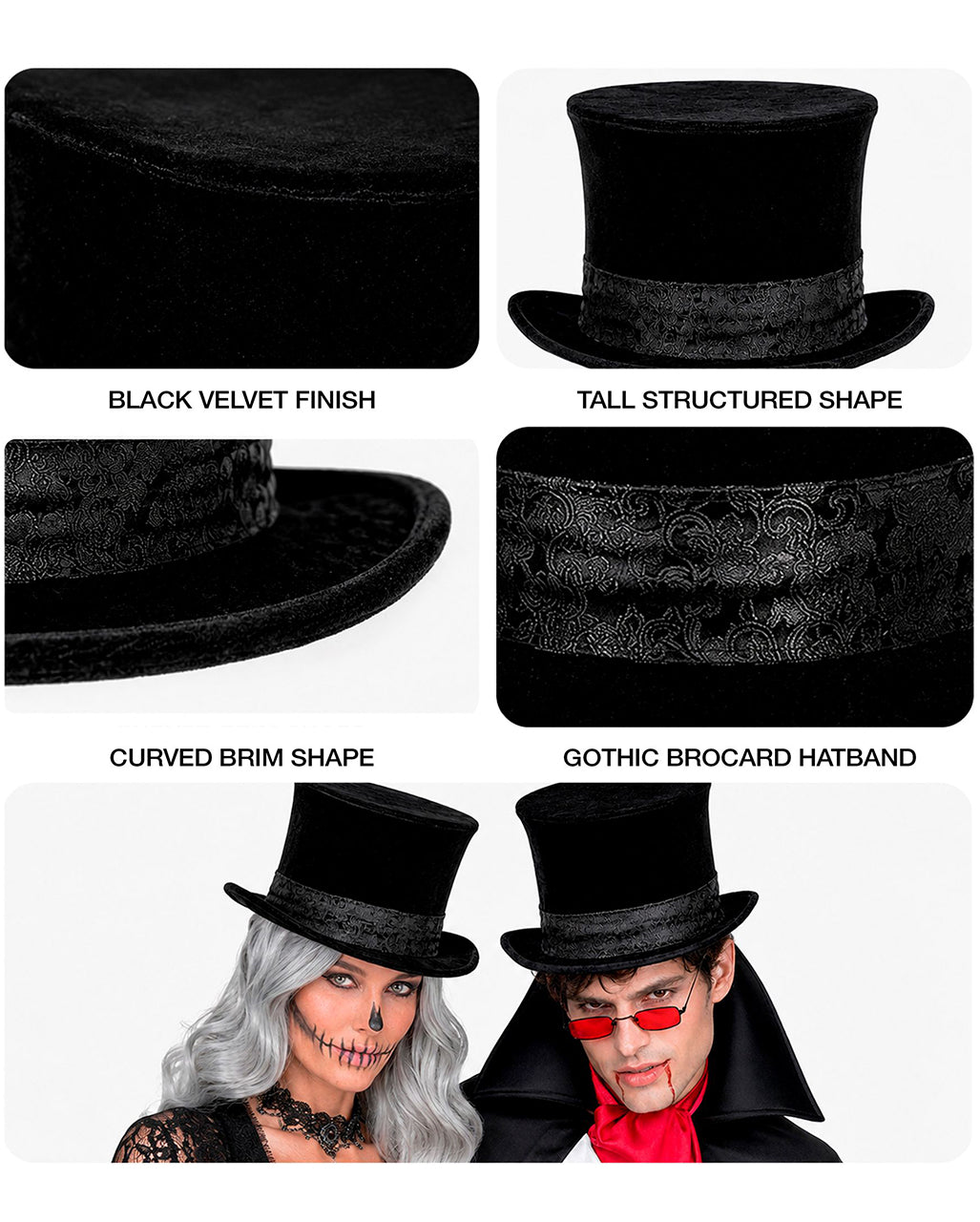 Black Velvet Top Hat