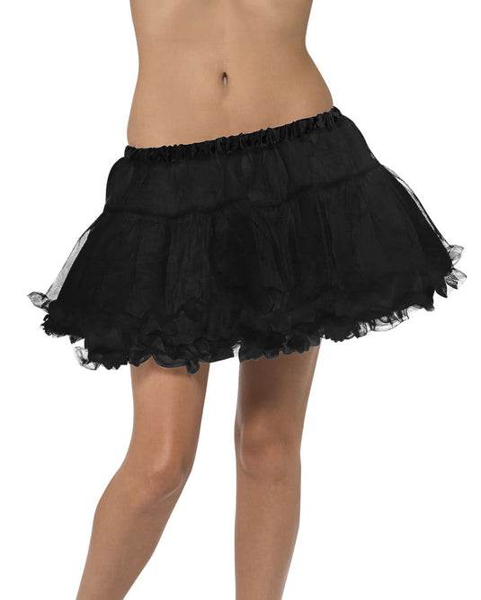 Schwarzer Petticoat mit Rüschen
