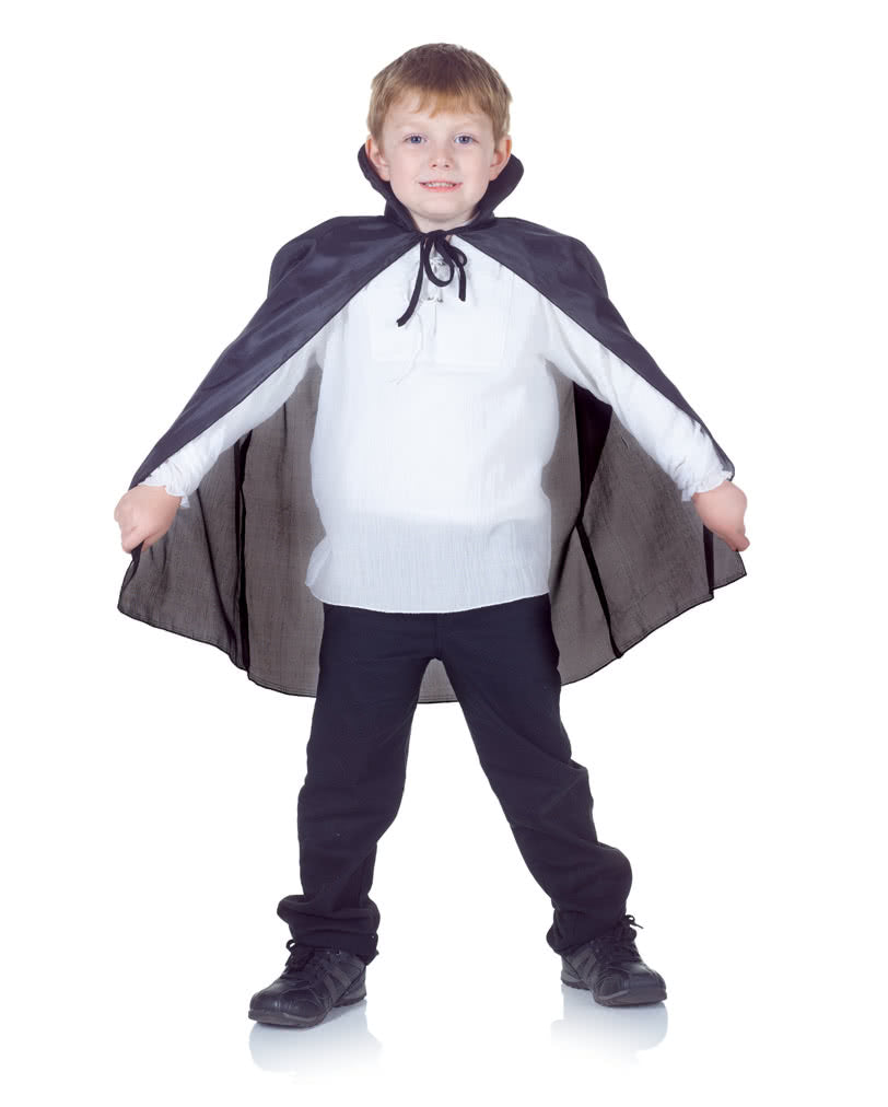 Schwarzer Vampir-Umhang für Kinder