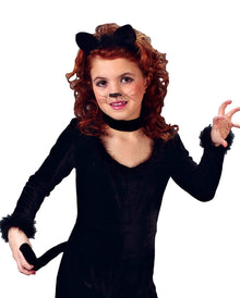 Schwarzes Katzenkostüm für Mädchen