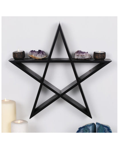Black Pentagram Shelf 40cm