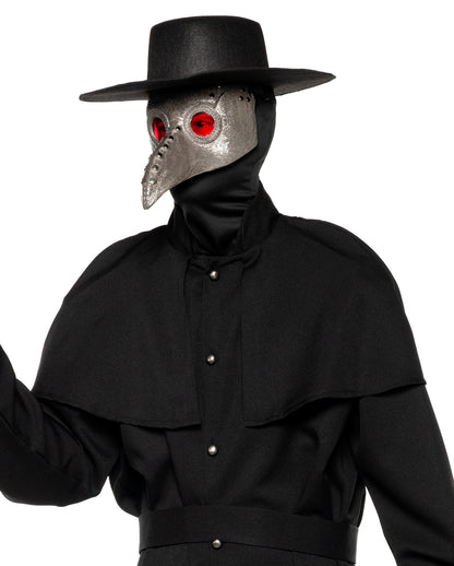Pestdoktor Kostüm mit Schnabelmaske & Hut