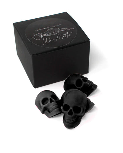 Schwarzes Totenkopf Duftwachs zum Schmelzen 4 St.