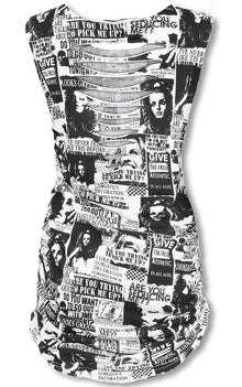 Punk Kleid im Zeitunsdesign
