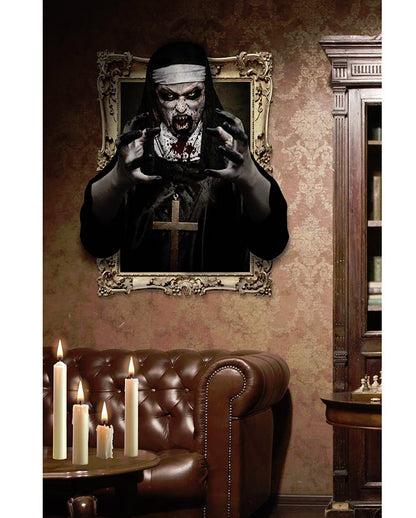 3D Deko Folie Zombie Nonne selbstklebend