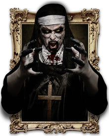 3D Deko Folie Zombie Nonne selbstklebend