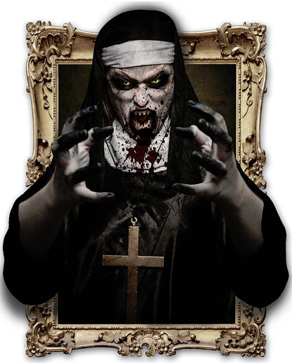 3D Deko Folie Zombie Nonne selbstklebend